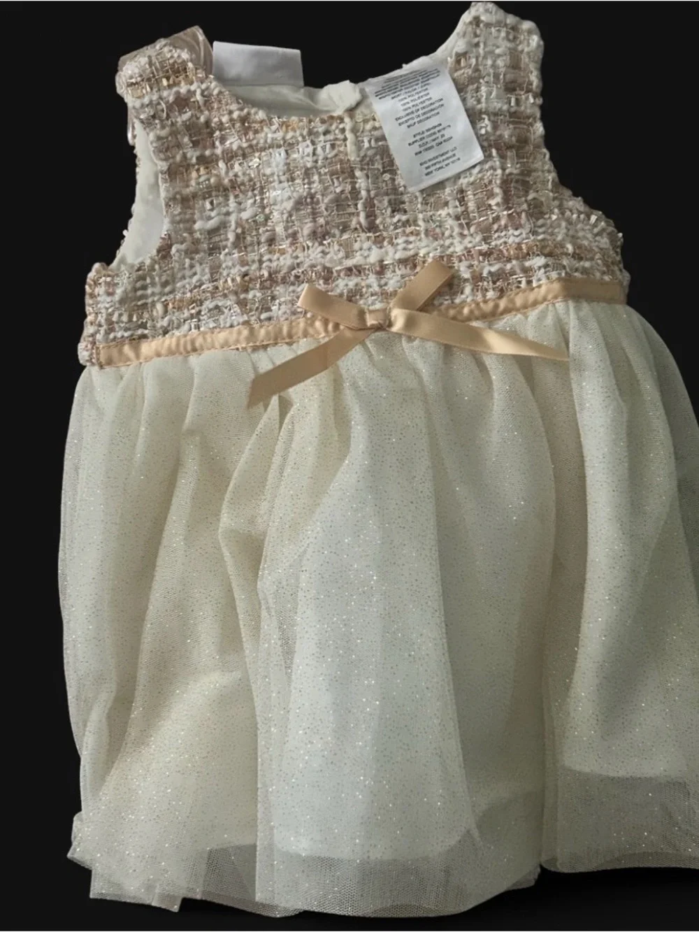 Sweet Sherbert Tweed Baby Coat with Faux-Fur Collar